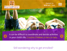 Tablet Screenshot of creativechildrenpreschool.com